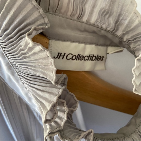 Vintage 80s Ruffle Collar Blouse - Picture 5 of 7